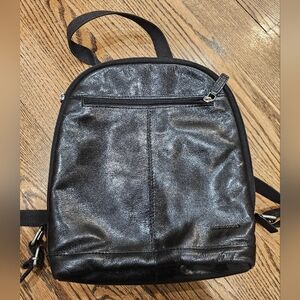 Jack Rogers Voyager 4 Way Black Leather Backpack